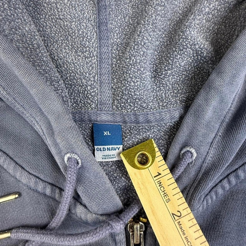Y2K old navy spell out zip up hoodie jacket xl - Picture 3 of 8